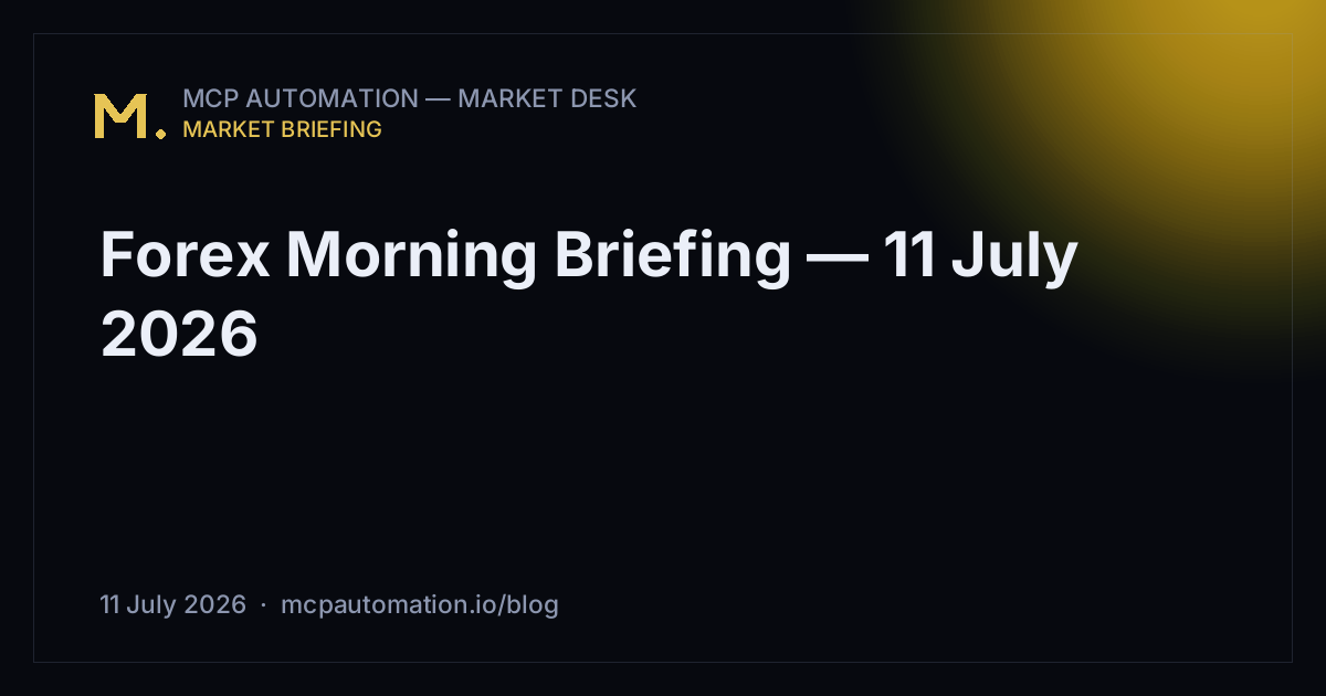 Forex Morning Briefing — 11 July 2026