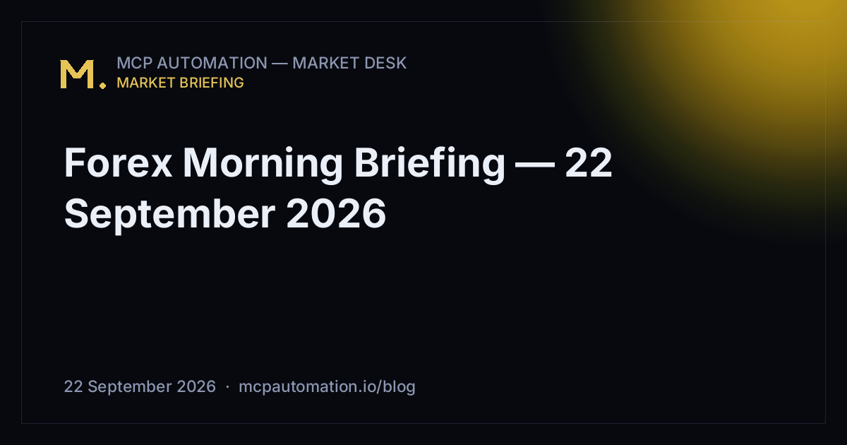 Forex Morning Briefing — 22 September 2026