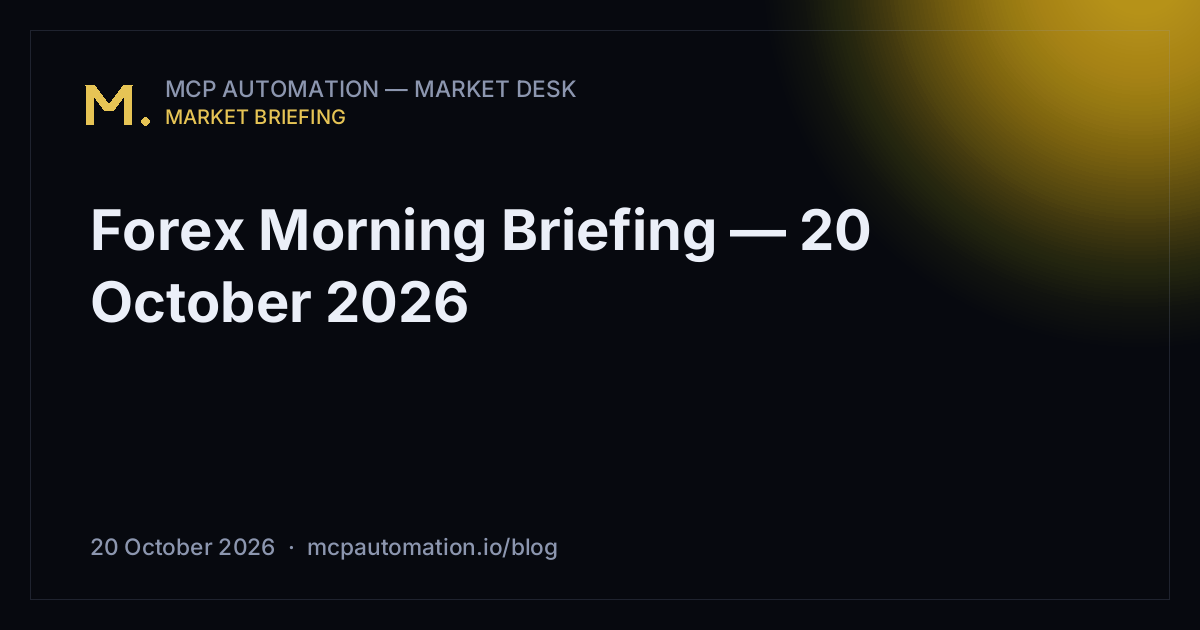 Forex Morning Briefing — 20 October 2026