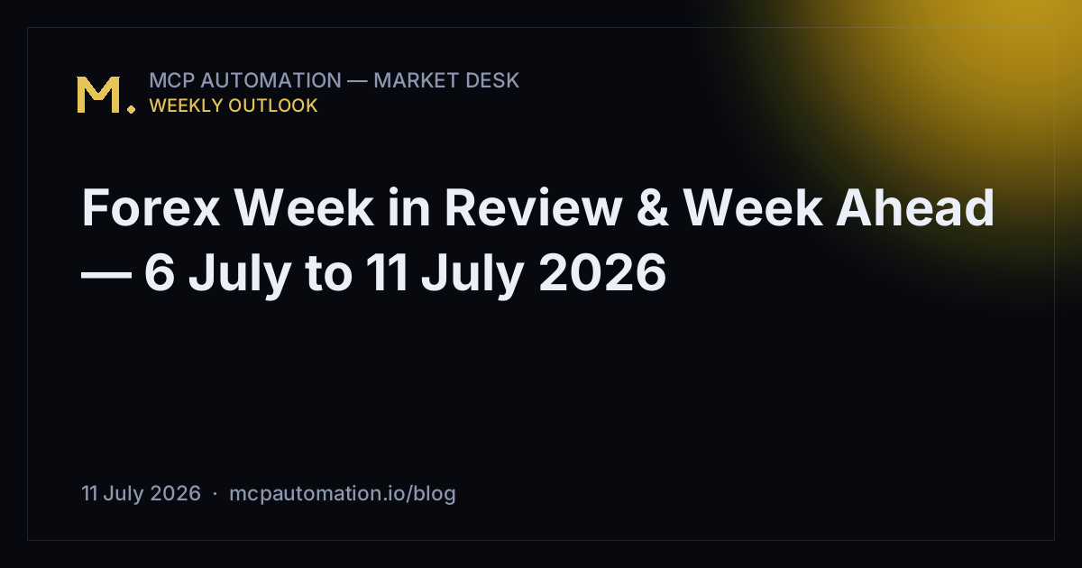 Forex Week in Review & Week Ahead — 6 July to 11 July 2026